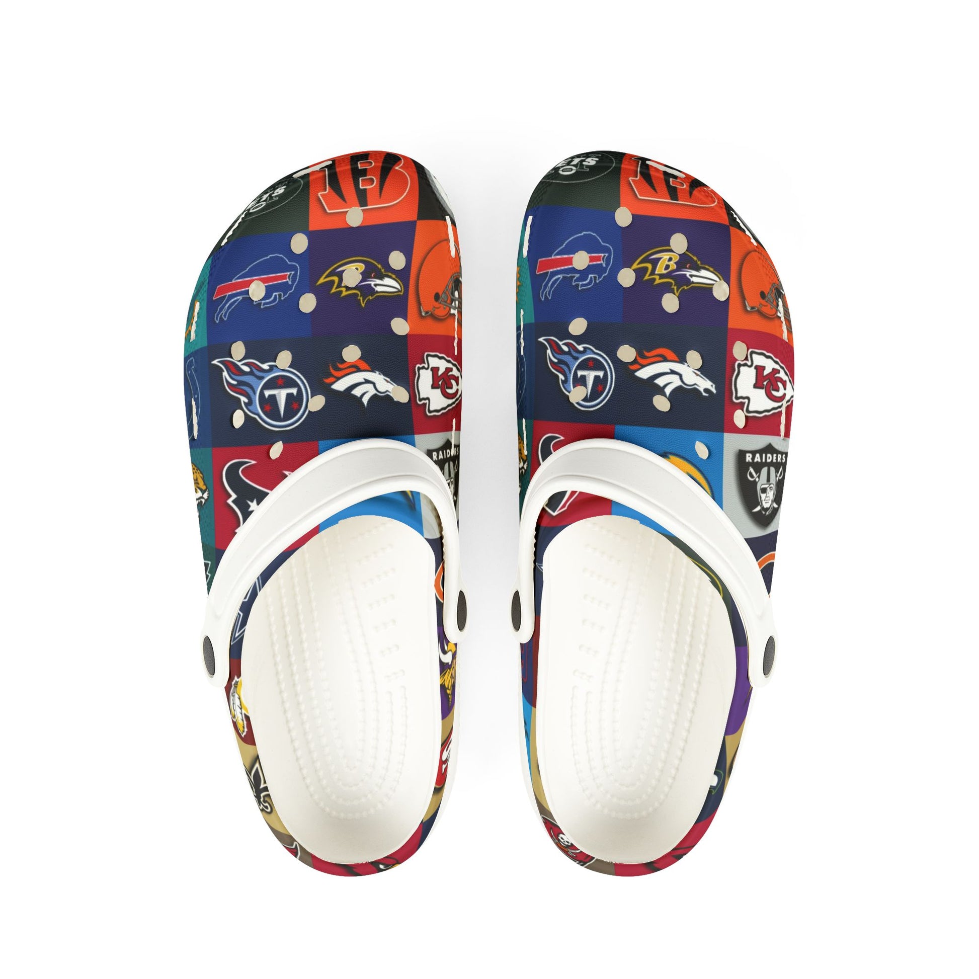 NFL Logos Themed EVA Foam Rubber Shoes for Healthcare Professionals