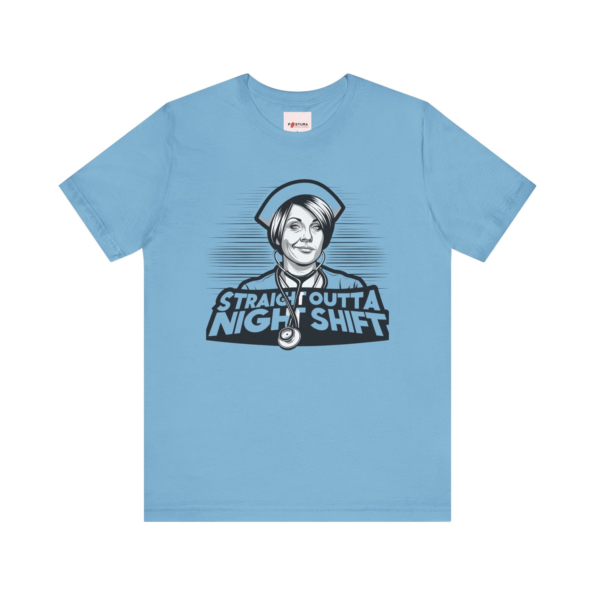 Nurse Appreciation Tee Design - 'Straight Outta Night Shift' T-Shirt