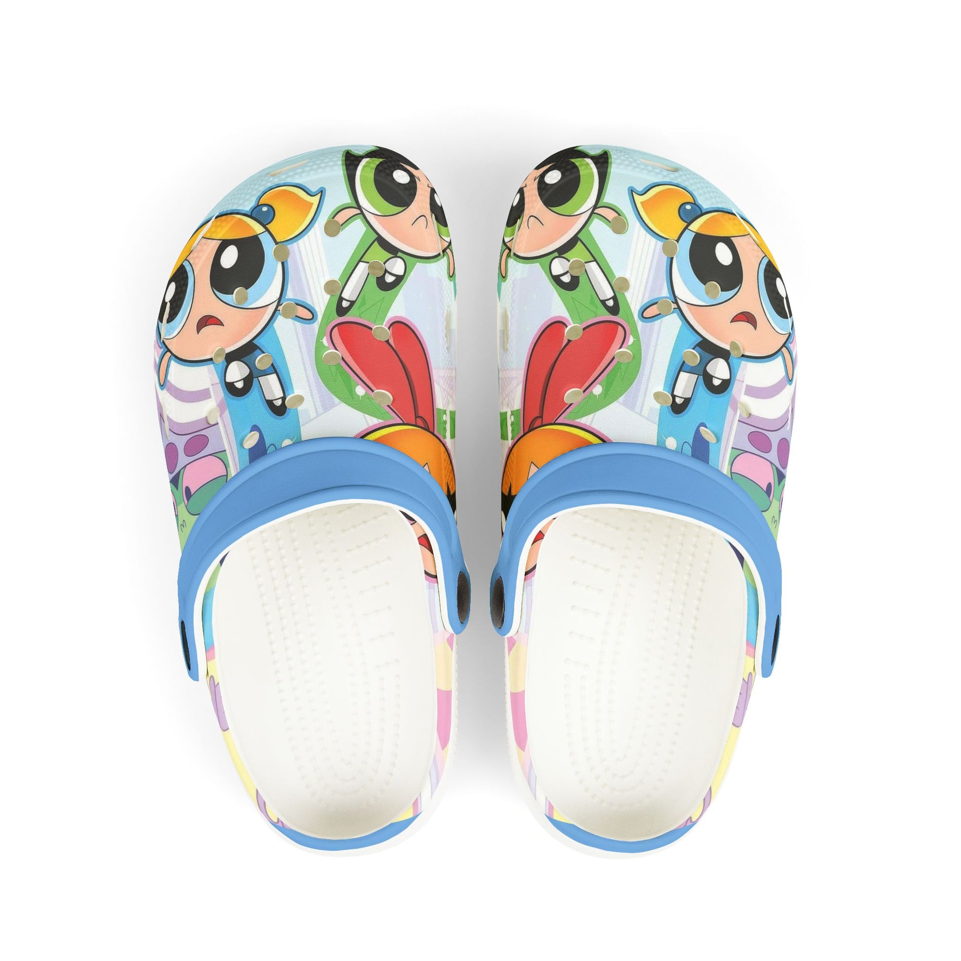 Power Puff Themed Kids Clogs - Fun EVA Foam Shoes for Playtime