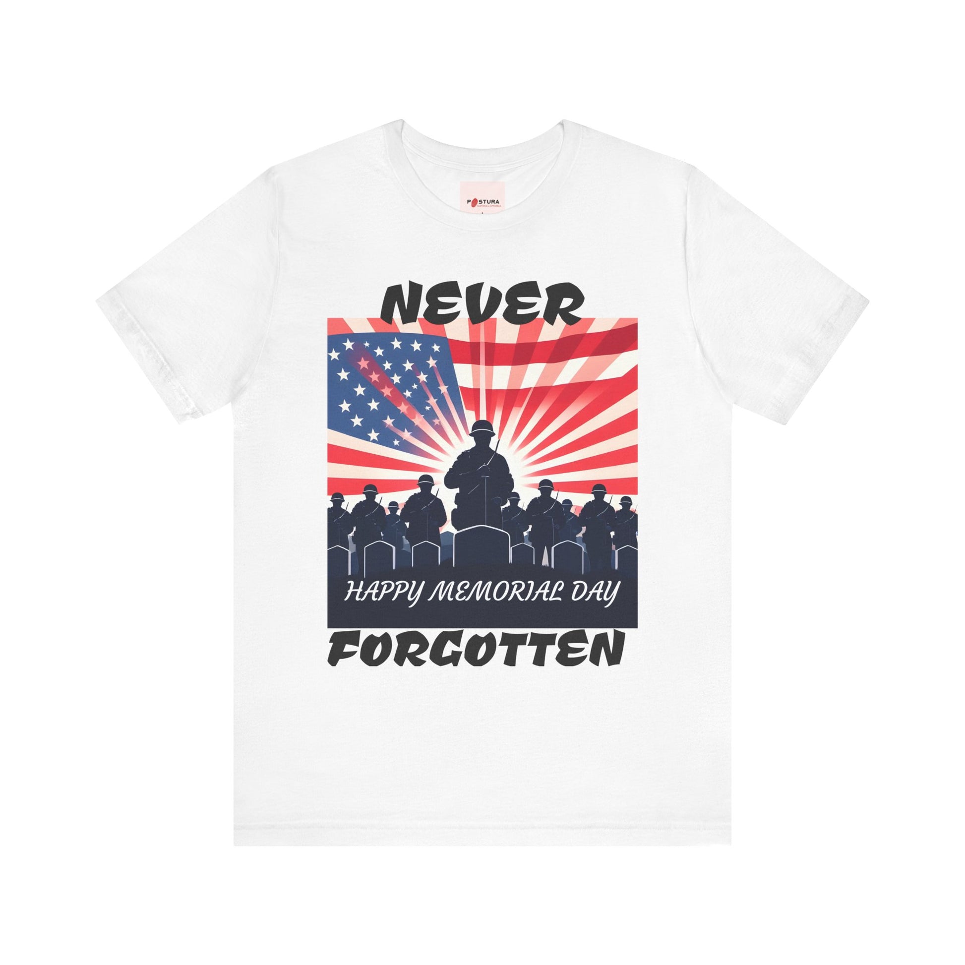Memorial Day Tribute T-Shirt - 'Never Forgotten' Design