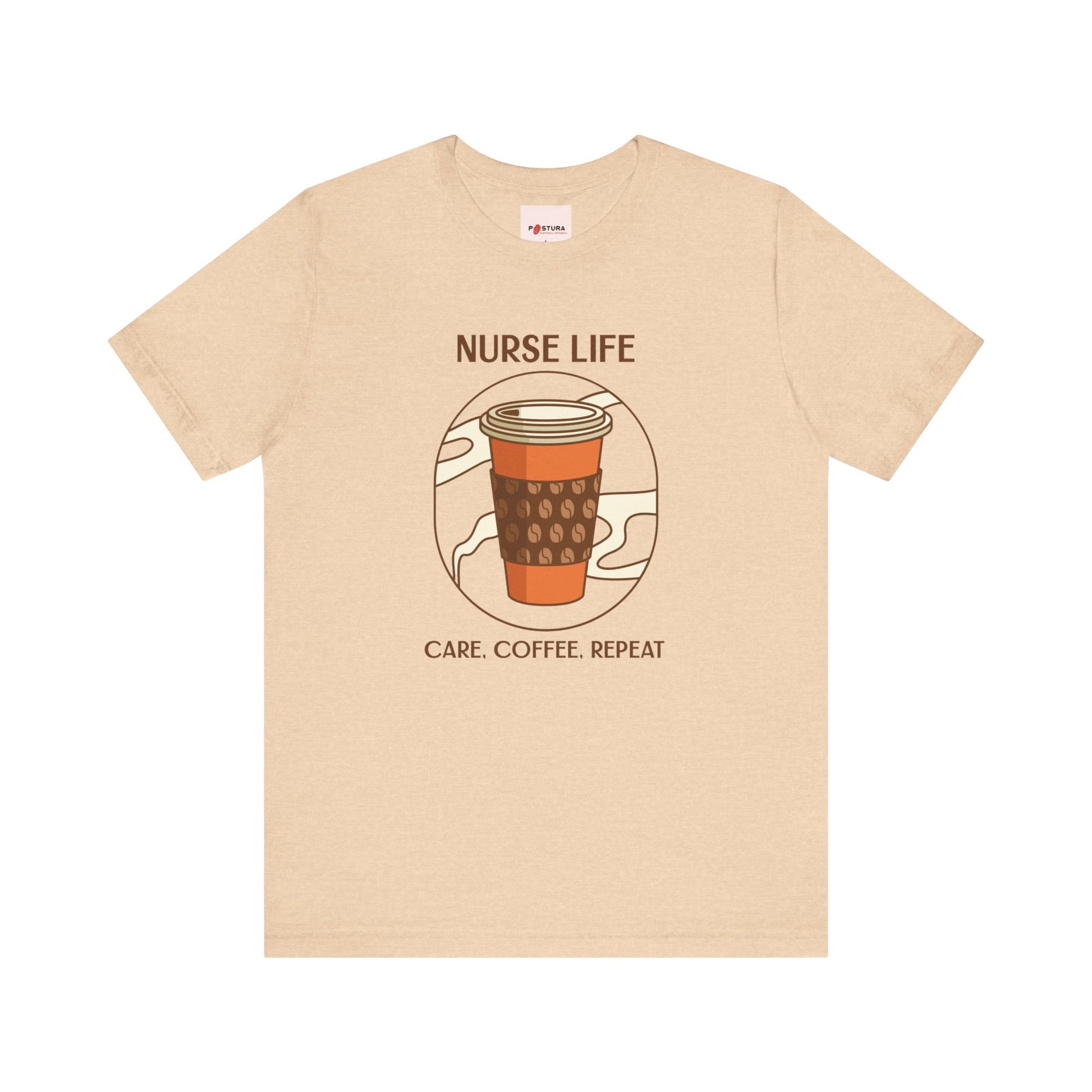 Nurse Life Coffee Tee Design - Care, Coffee, Repeat Unisex T-Shirt For Nurses