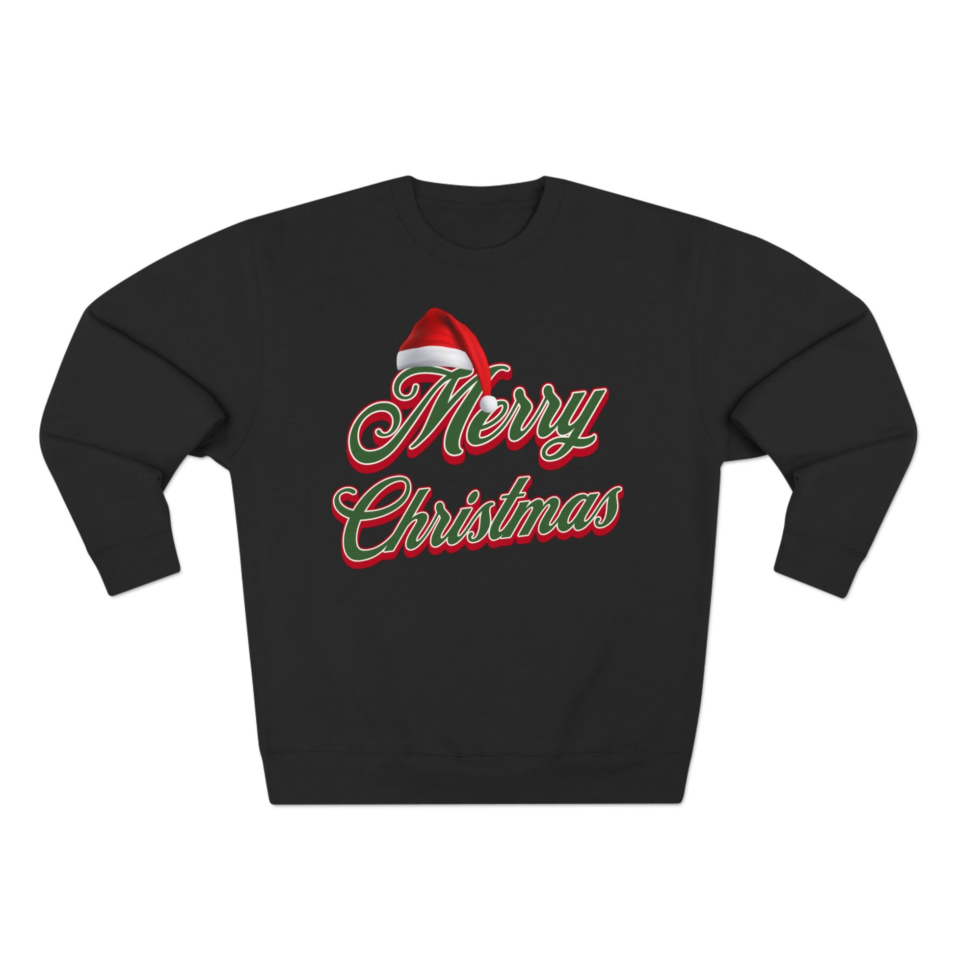 Merry Christmas Crewneck Sweatshirt — Retro Red & Green Holiday Pullover
