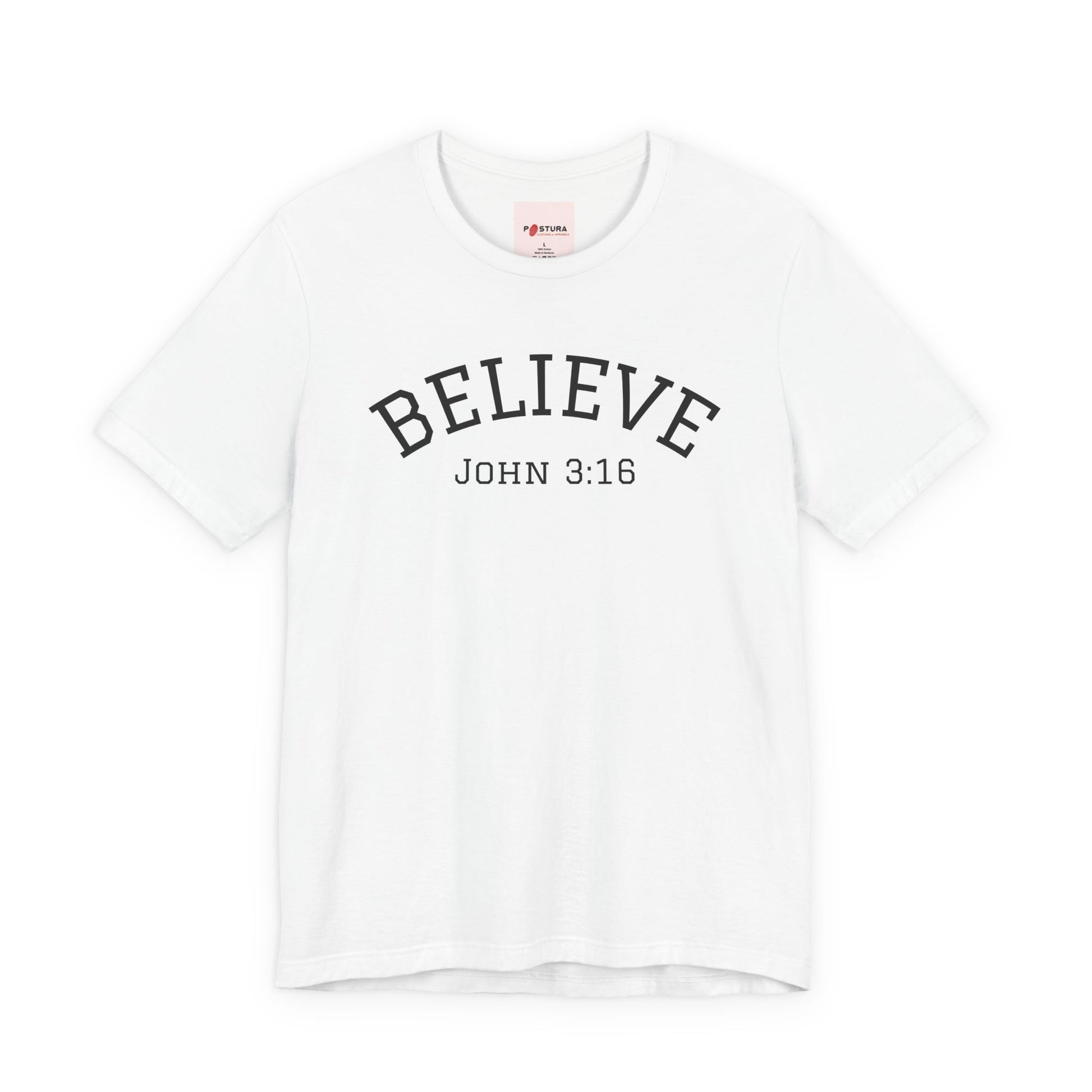 Believe John 3:16 T-Shirt — Christian Faith Inspirational Tee
