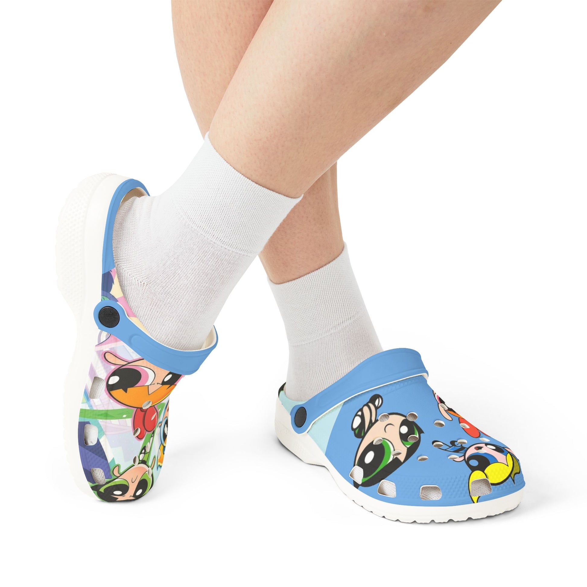 Power Puff Themed EVA Foam Rubber Shoes for Healthcare Professionals