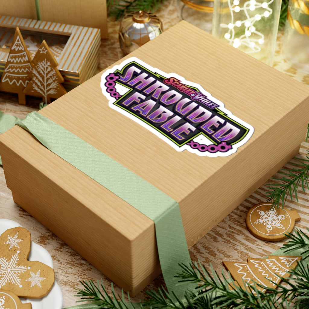 Shrouded Fable Kiss-Cut Sticker — Retro Purple Logo Decal for Skateboards & Laptops