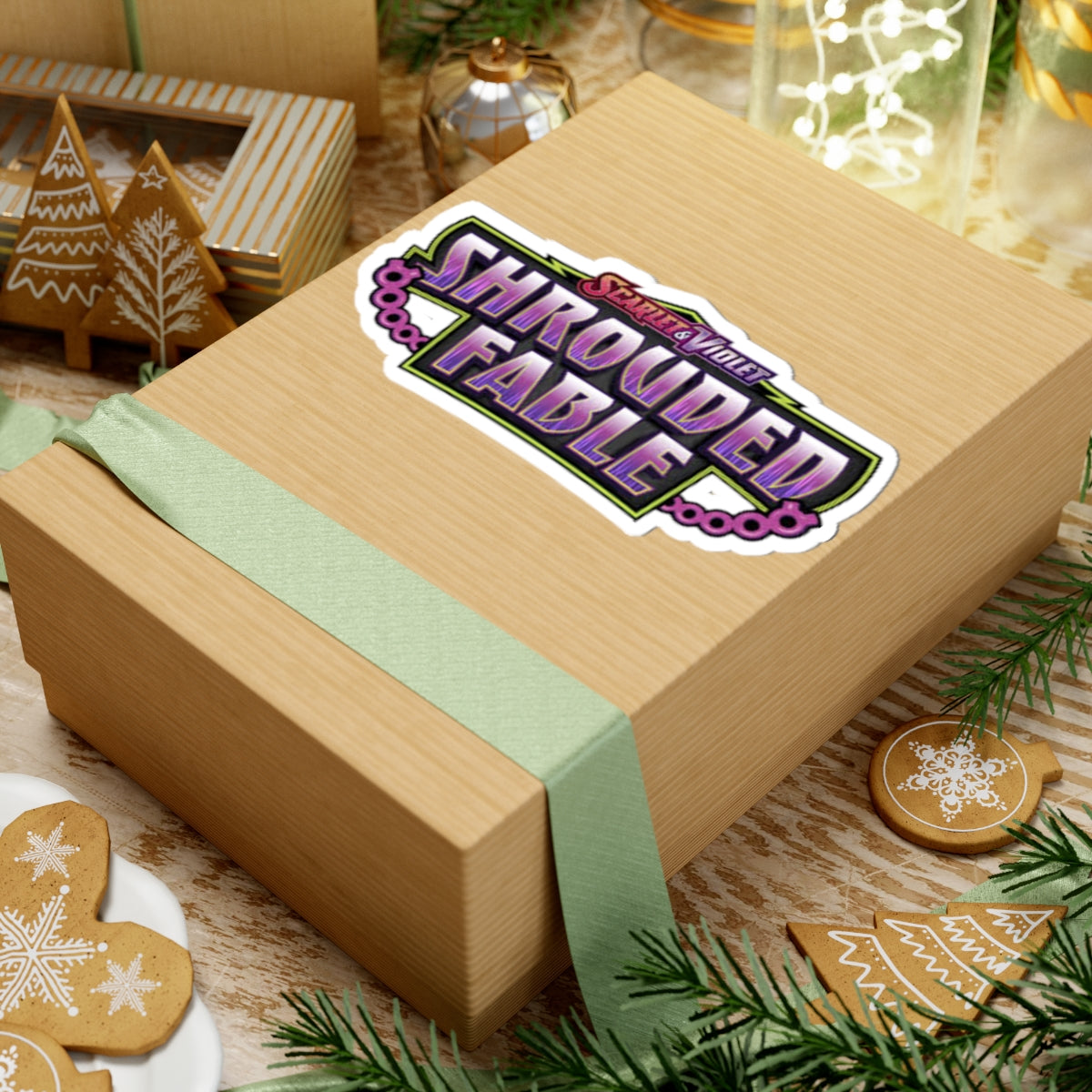 Shrouded Fable Kiss-Cut Sticker — Retro Purple Logo Decal for Skateboards & Laptops