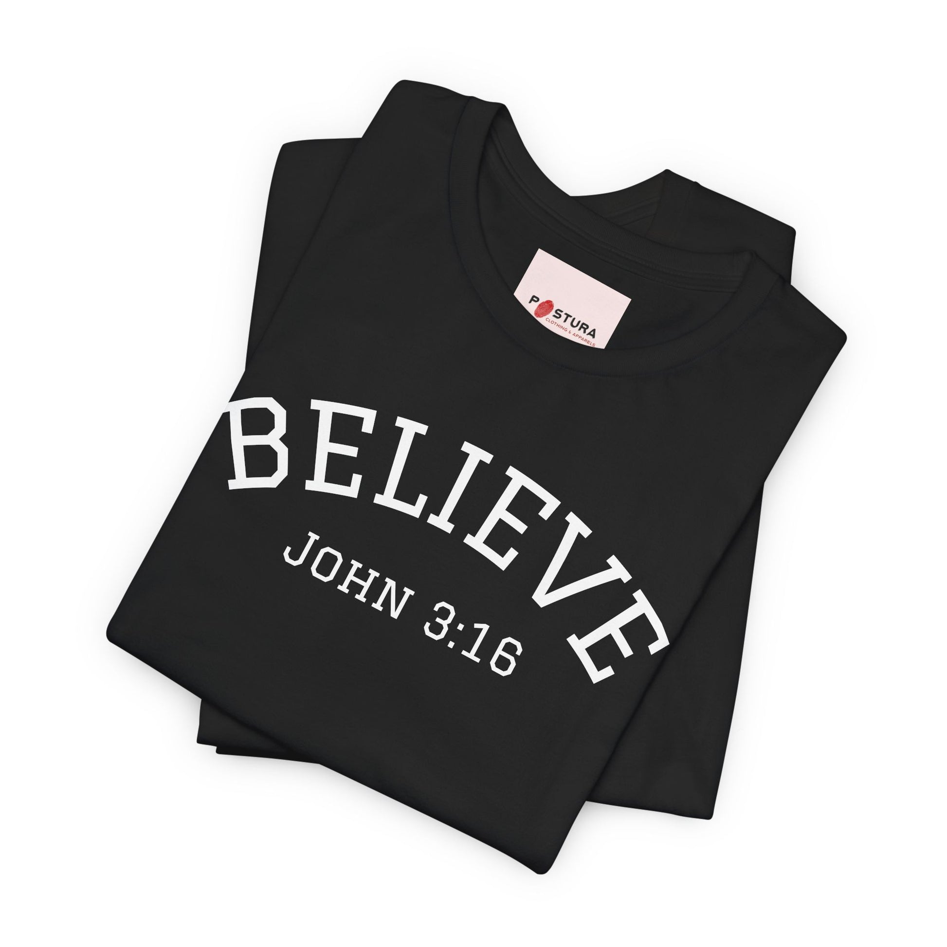 Believe John 3:16 T-Shirt — Christian Faith Inspirational Tee
