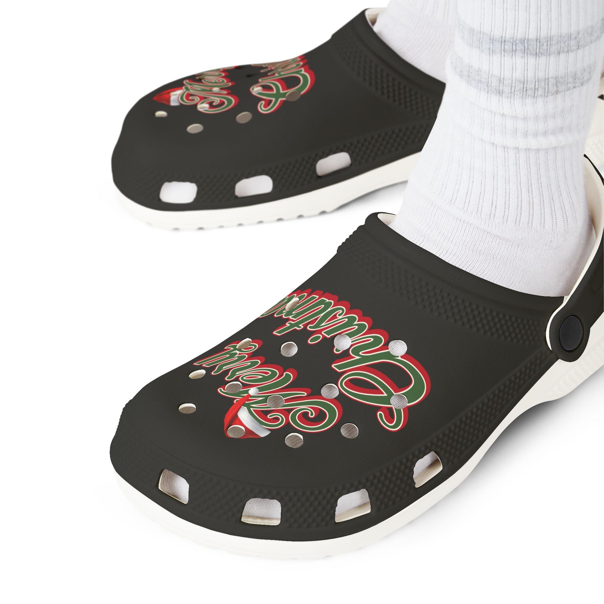 Merry Christmas EVA Foam Clogs — Holiday Lightweight Slip-On Shoes