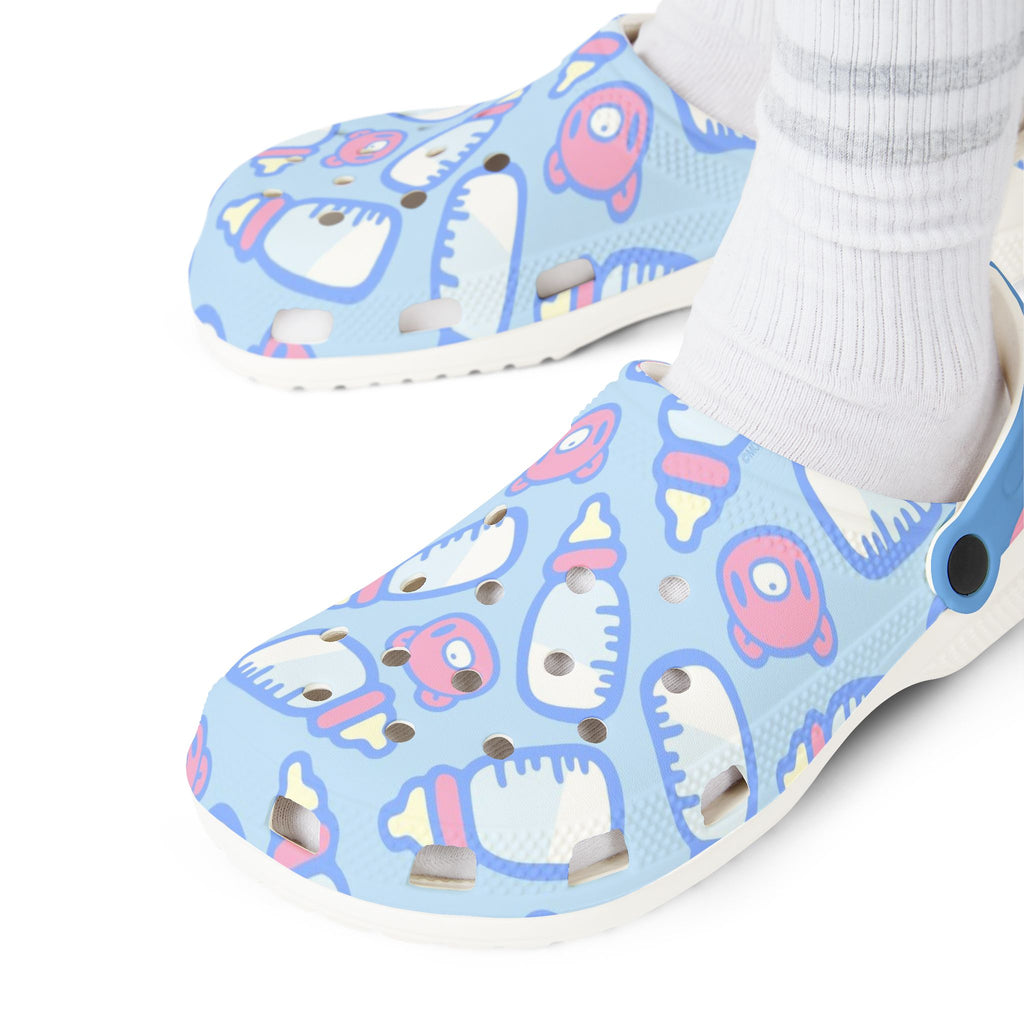 Fun Baby Bottle Themed EVA Foam Rubber Shoes with Ice Cream and Bear Design