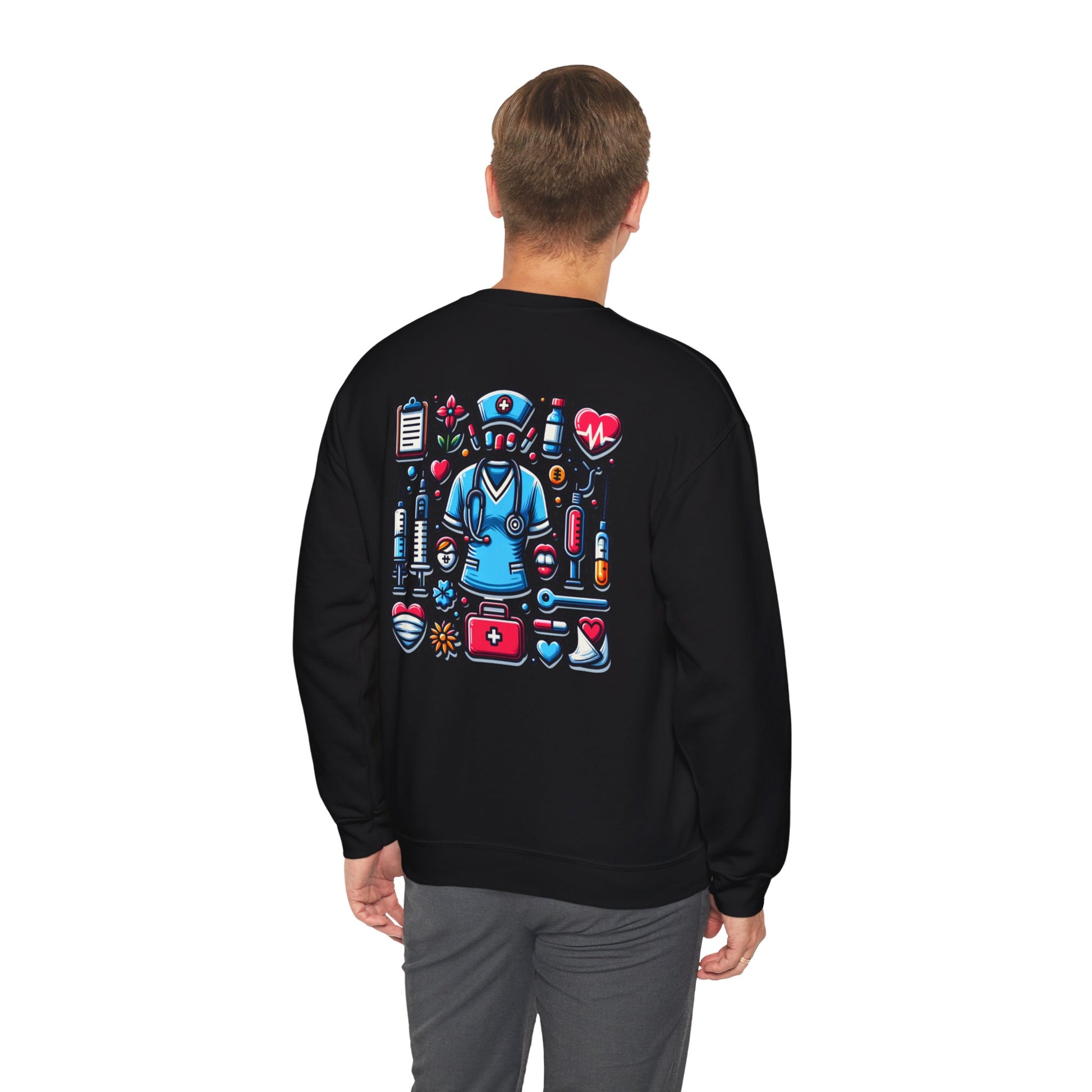 Nurse Life Sweatshirt Design - Living the Nurse Life Crewneck for Healthcare Workers