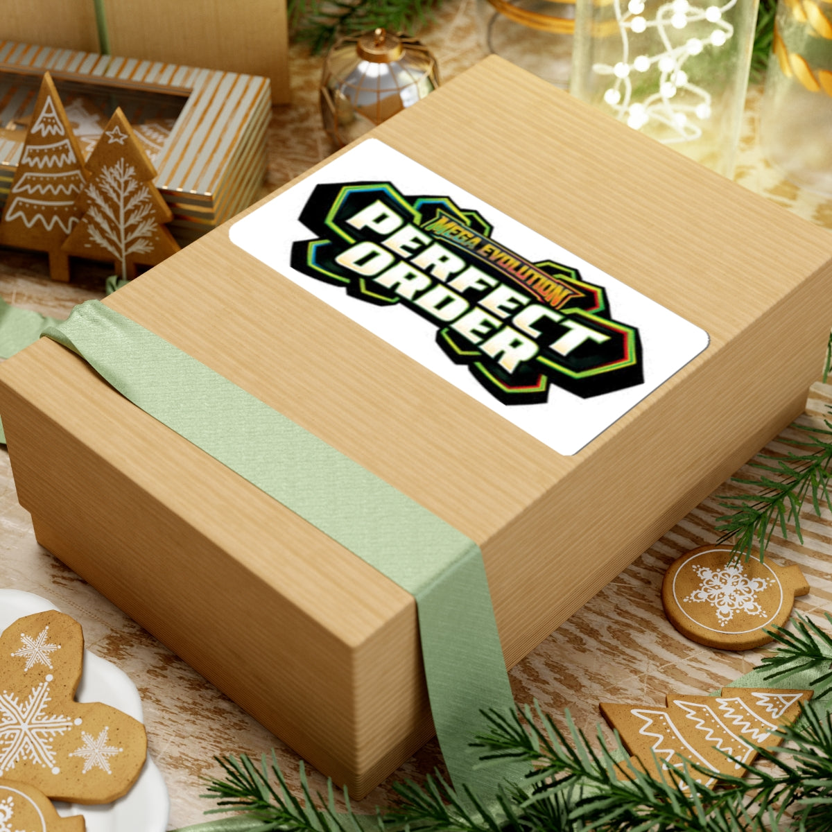 Perfect Order Kiss-Cut Sticker — Bold Retro Logo Decal for Skateboards & Laptops