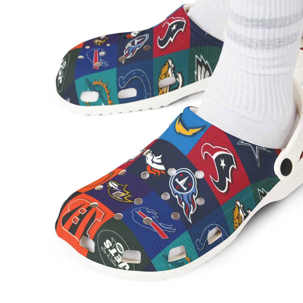 NFL Logos Themed EVA Foam Rubber Shoes for Healthcare Professionals