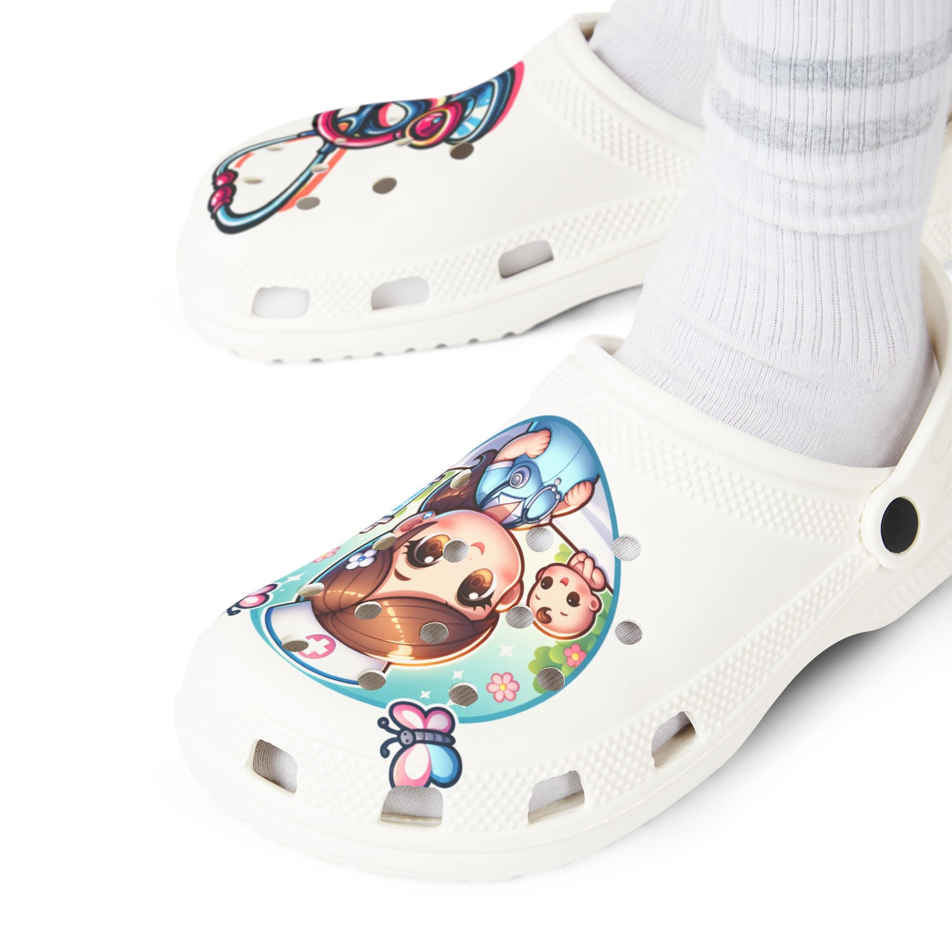 Cute Nurse-Themed EVA Foam Rubber Shoes for Healthcare Professionals