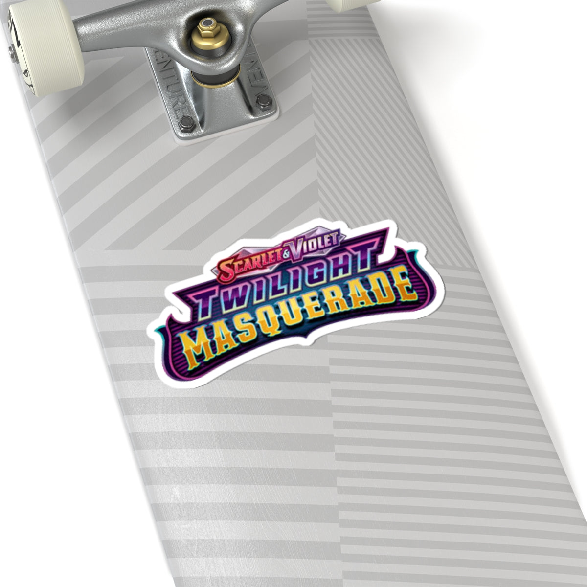 Twilight Masquerade Sticker — Scarlet & Violet Kiss-Cut Vinyl Decal