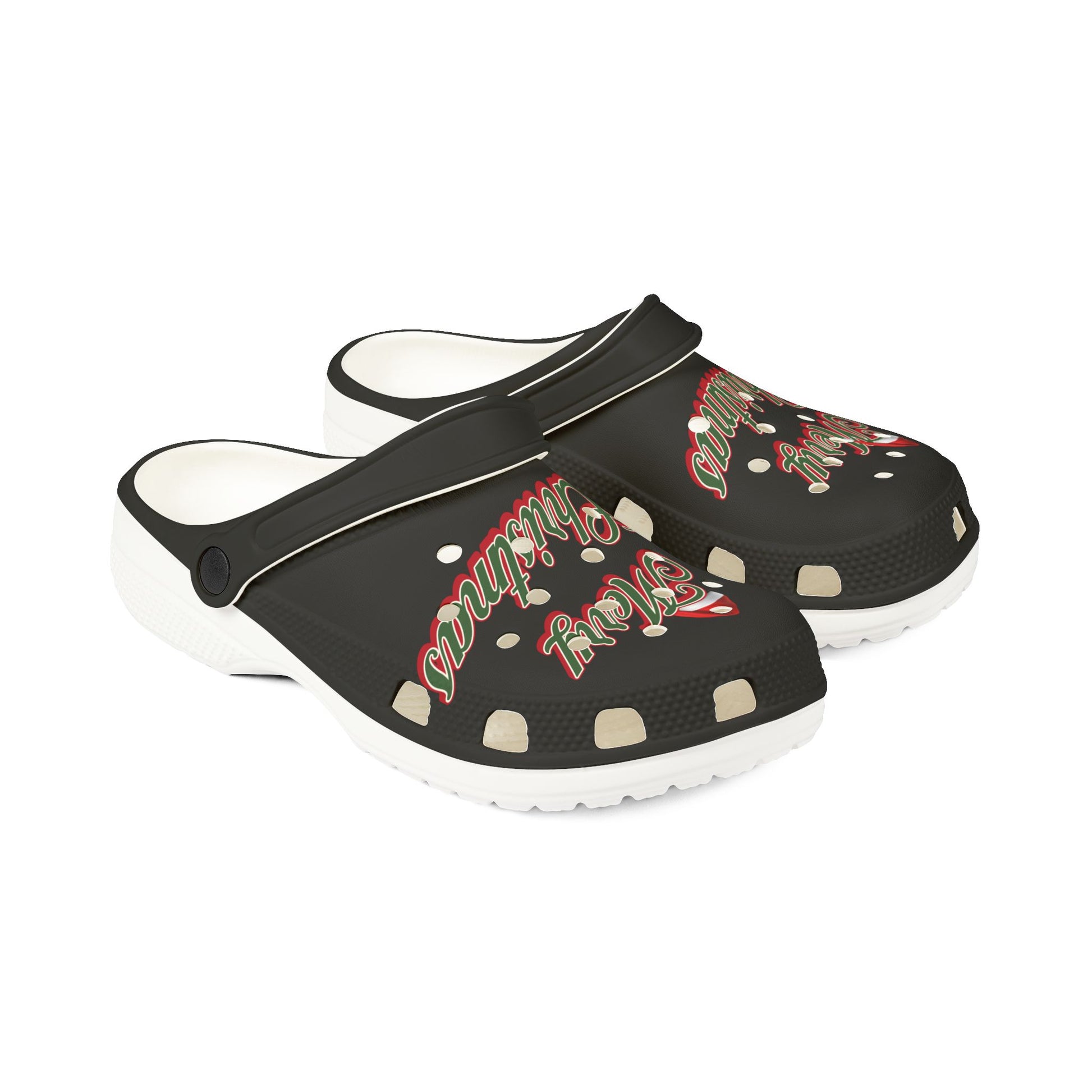 Merry Christmas EVA Foam Clogs — Holiday Lightweight Slip-On Shoes