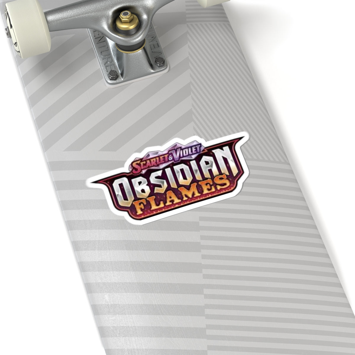 Obsidian Flames Kiss-Cut Sticker — Scarlet & Violet Logo Decal