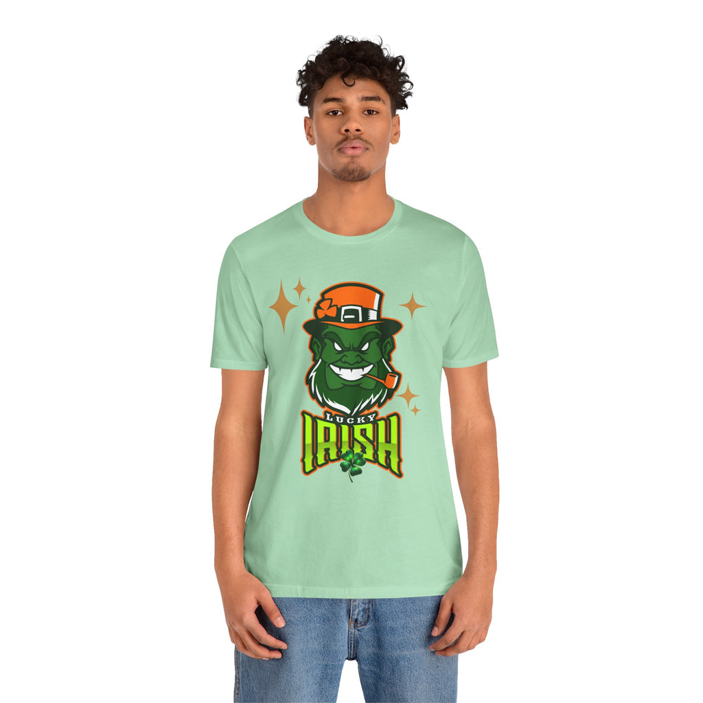 Saint Patrick's Day Lucky Tee - Green Leprechaun Design