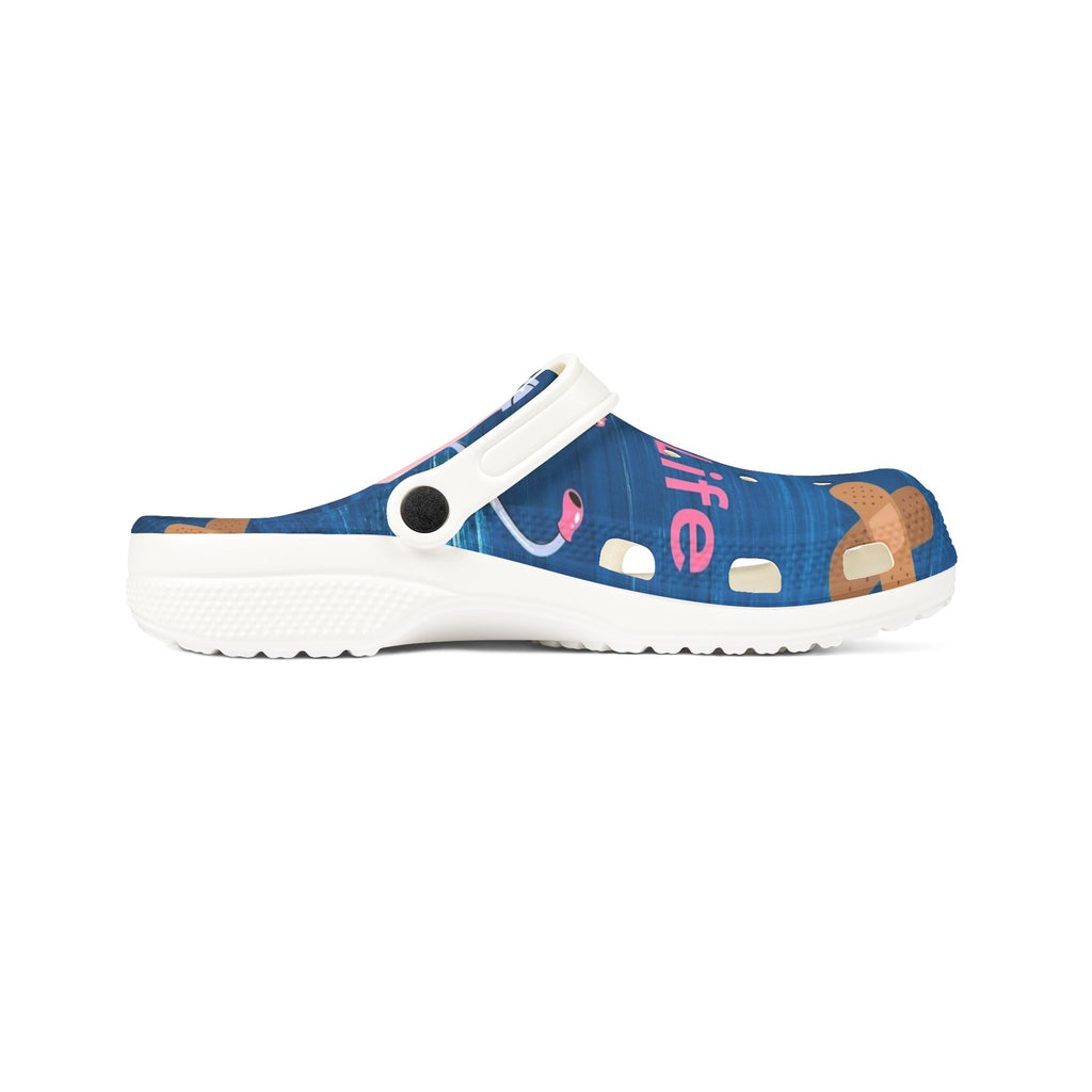 Nurse Life­™ Healthcare Themed EVA Foam Rubber Shoes for Healthcare Professionals