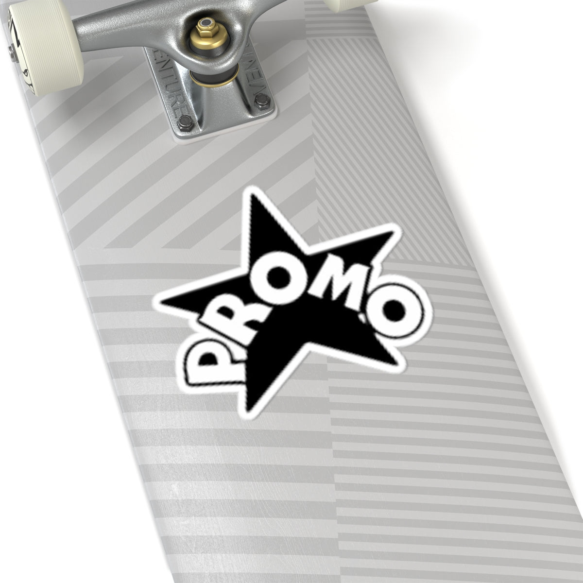 Promo Star Sticker — Black Kiss-Cut Vinyl Sticker for Skateboards & Laptops