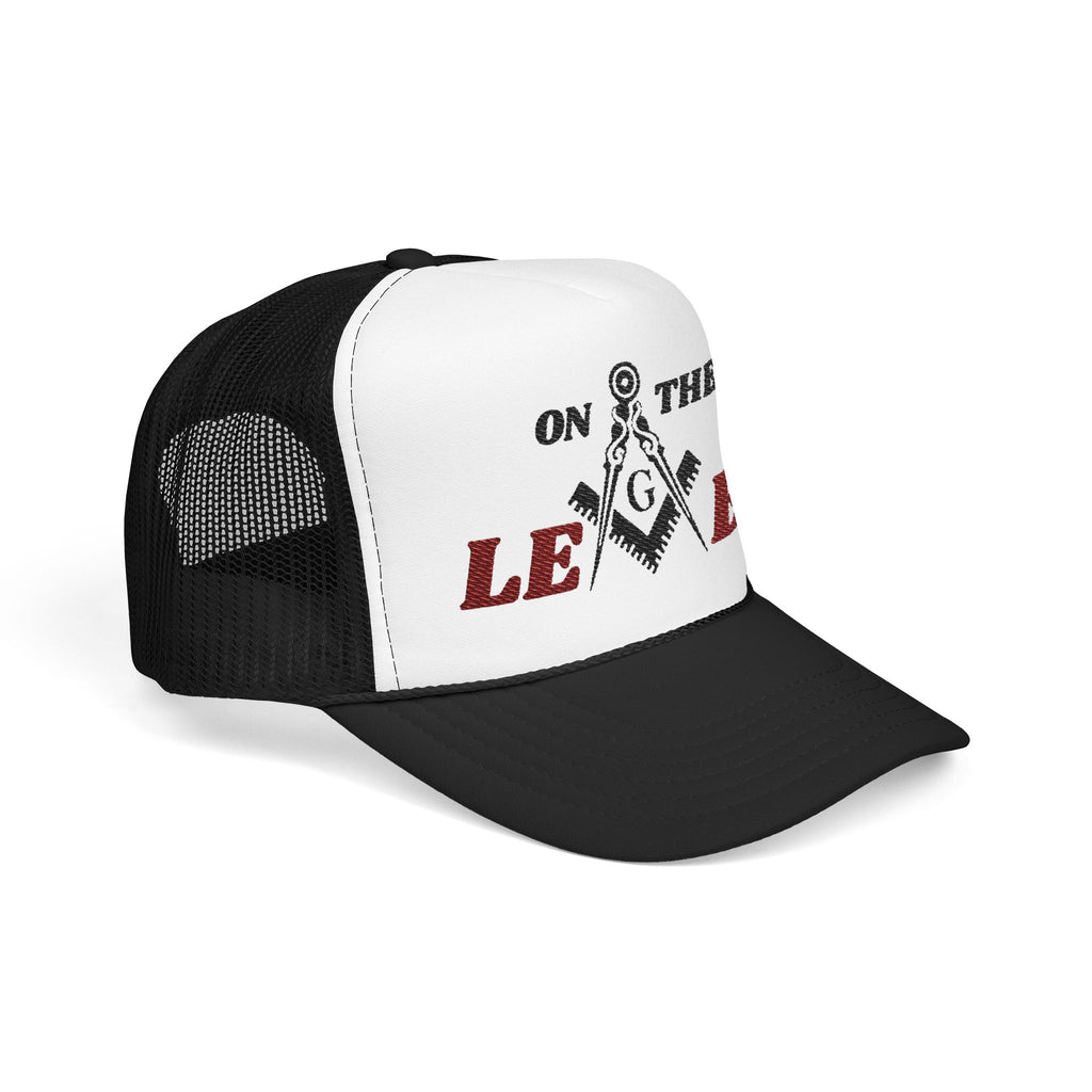 On The Level Masonic Trucker Hat — Freemason Square & Compass Cap