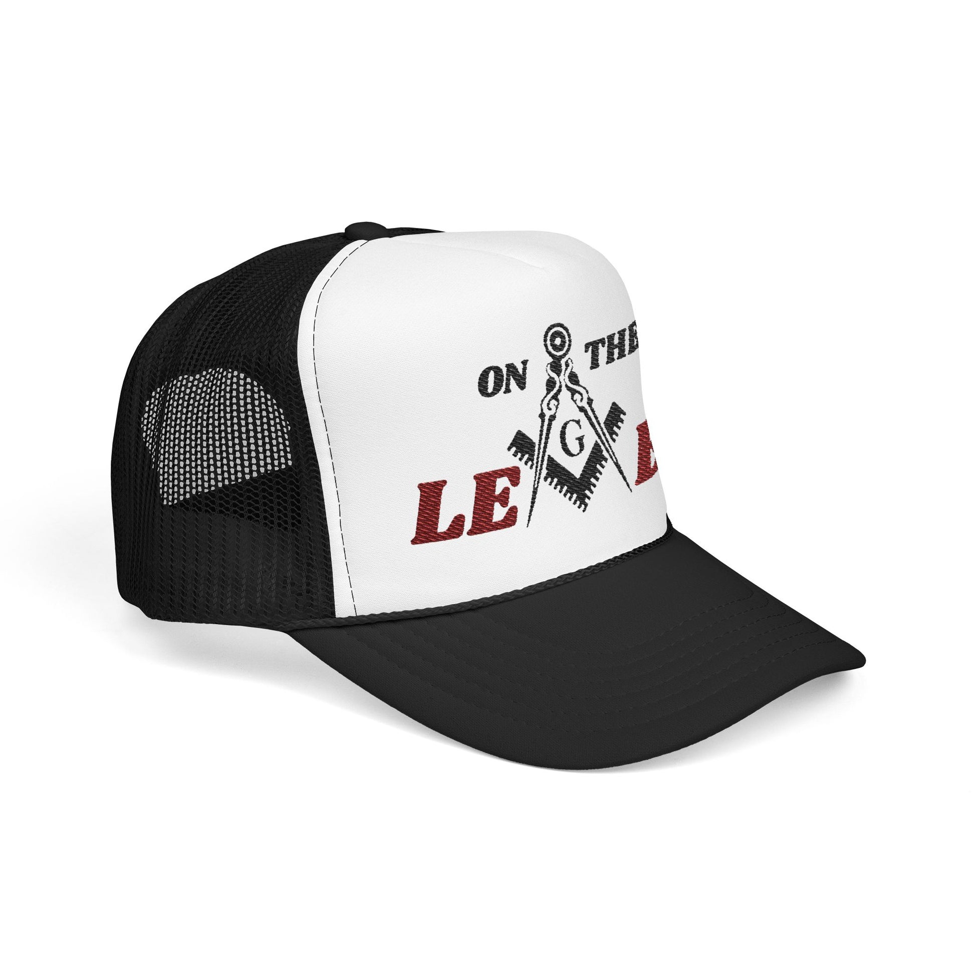 On The Level Masonic Trucker Hat — Freemason Square & Compass Cap