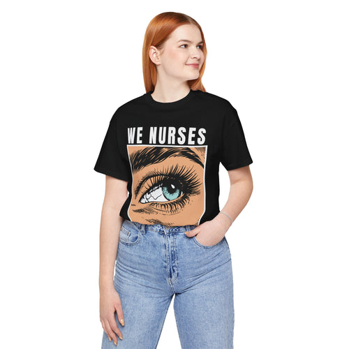 "We Nurses Never Sleep™" Graphic Tee Design - For Nurses and other Medical professionals