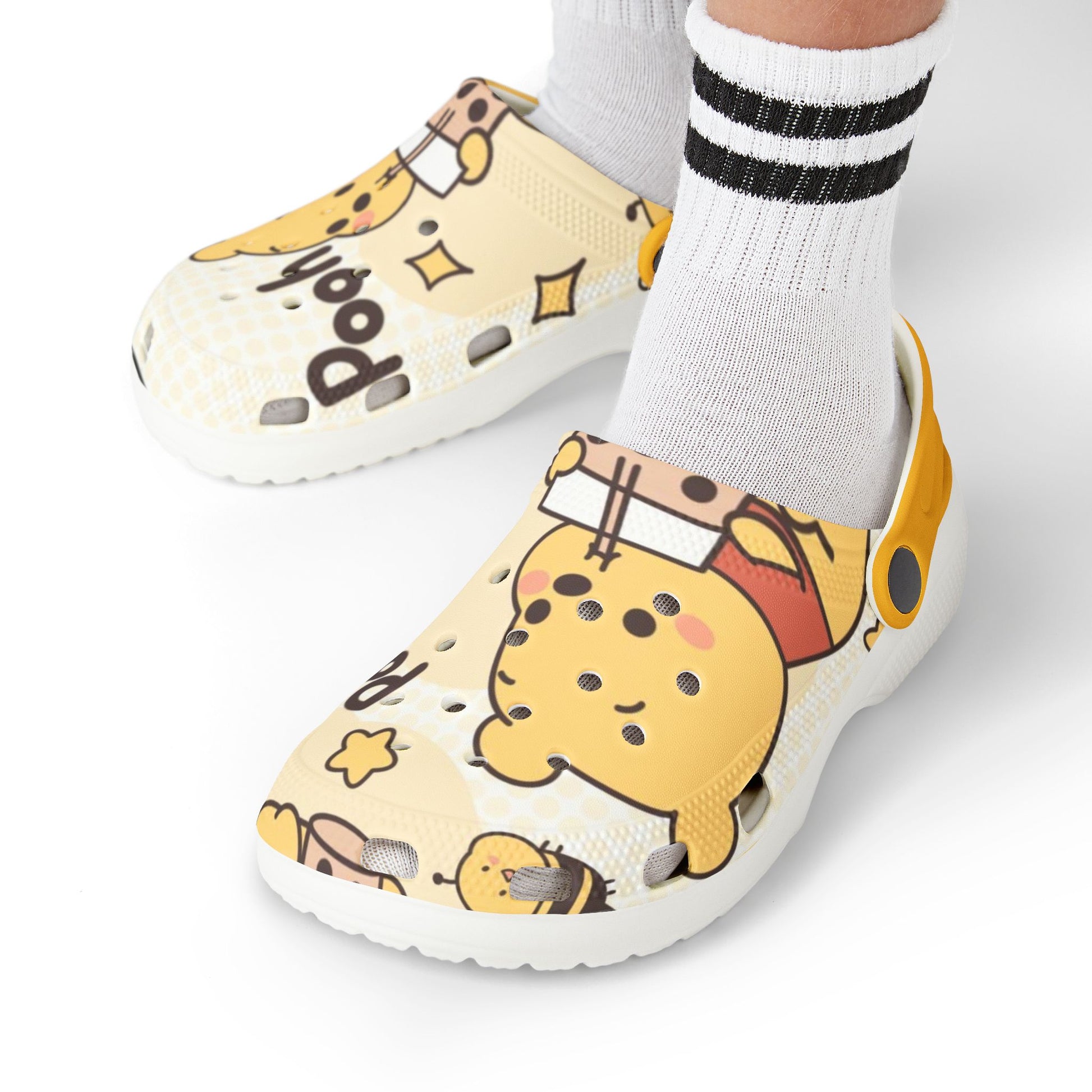 Pooh Themed Kids Clogs -  Fun EVA Foam Shoes for Playtime