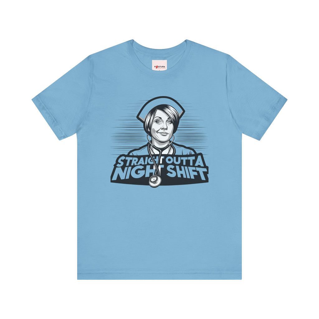 Nurse Appreciation Tee Design - 'Straight Outta Night Shift' T-Shirt