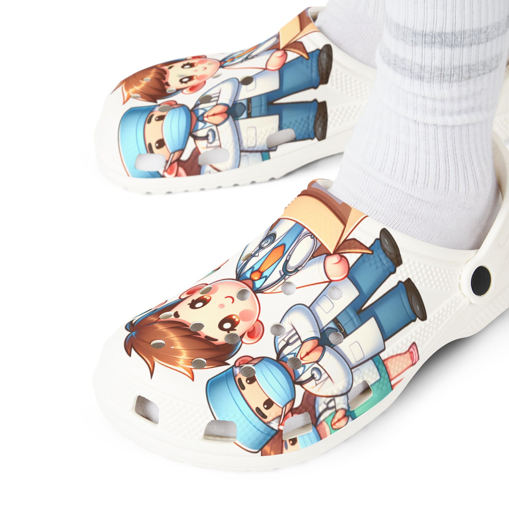 Cute Nurse-Themed EVA Foam Rubber Shoes for Healthcare Professionals