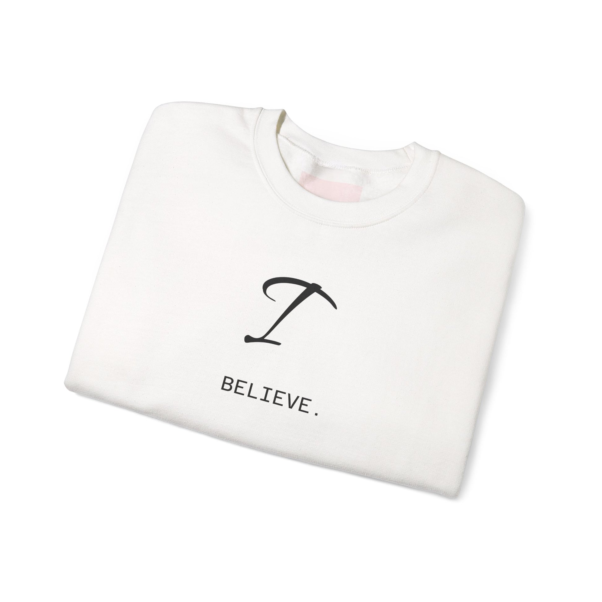 I Believe Crewneck Sweatshirt — 'I Believe.' Inspirational Pullover