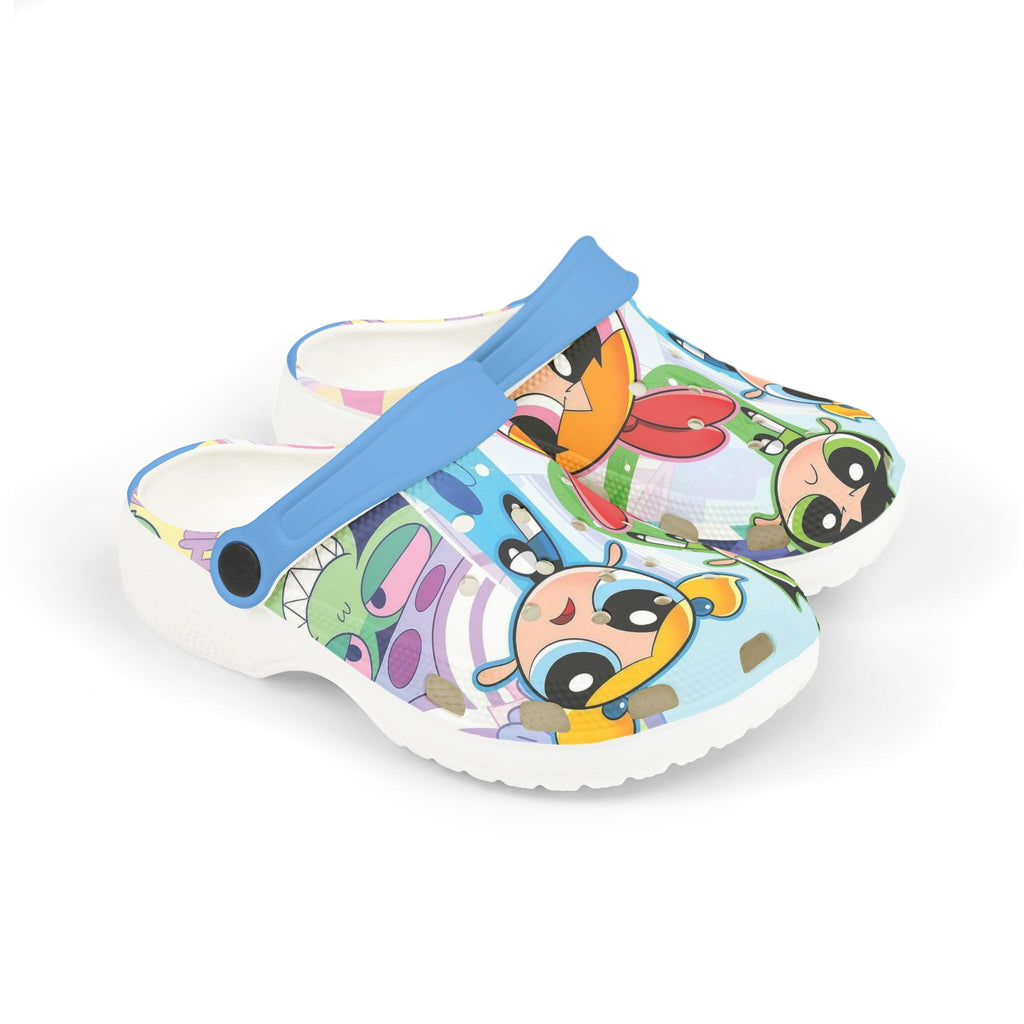 Power Puff Themed Kids Clogs -  Fun EVA Foam Shoes for Playtime