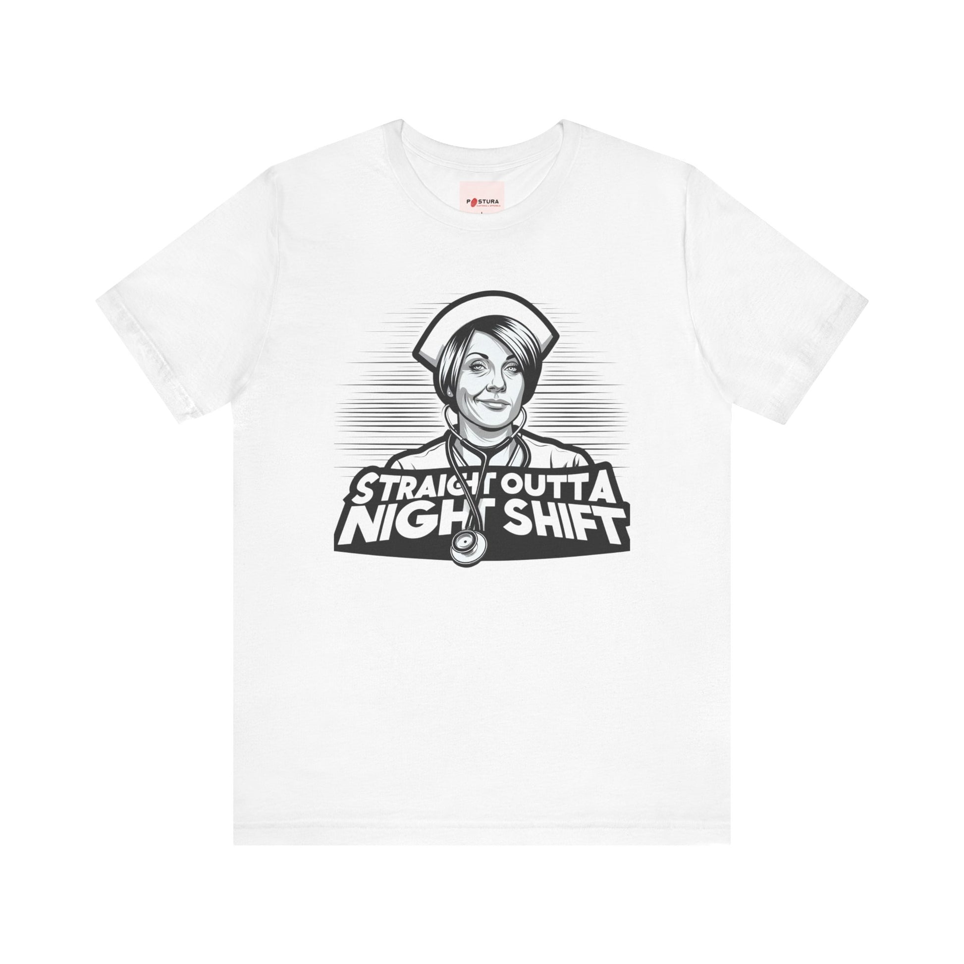 Nurse Appreciation Tee Design - 'Straight Outta Night Shift' T-Shirt
