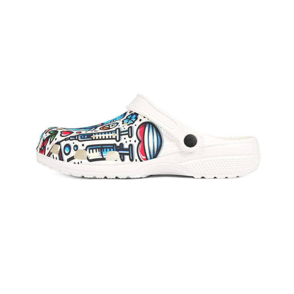 Healthcare-Themed EVA Foam Clogs for Nurses and Medical Professionals