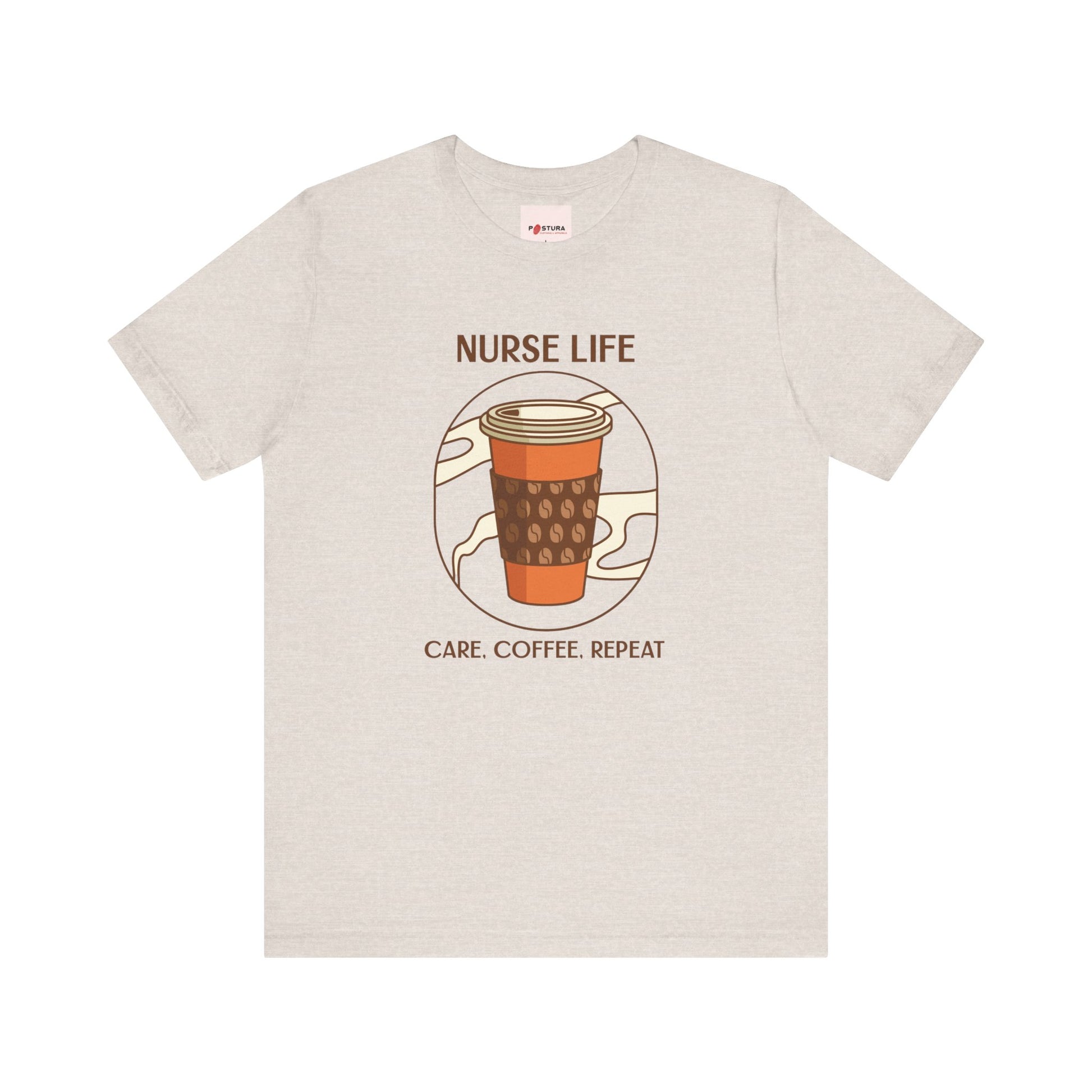 Nurse Life Coffee Tee Design - Care, Coffee, Repeat Unisex T-Shirt For Nurses