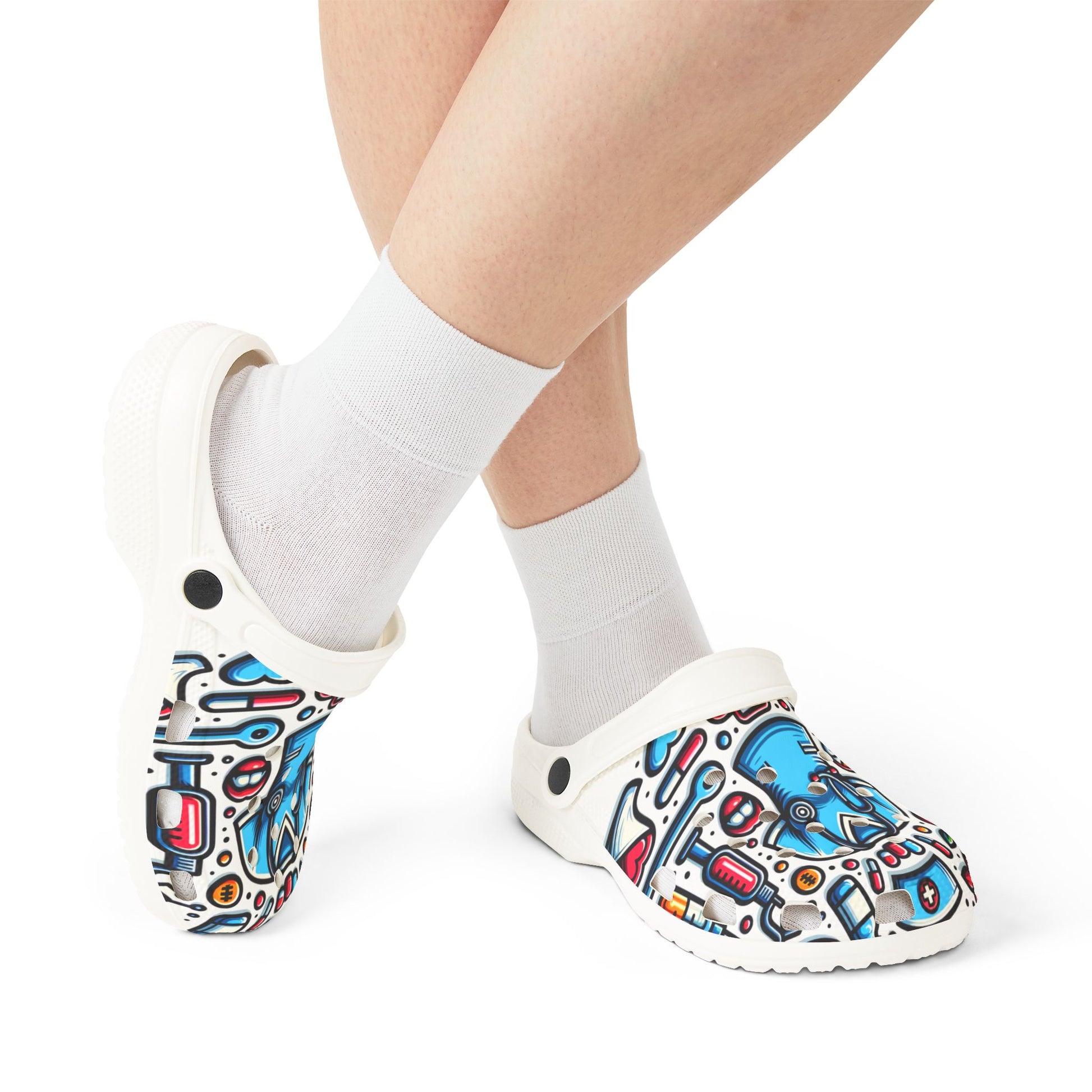 Healthcare-Themed EVA Foam Clogs for Nurses and Medical Professionals