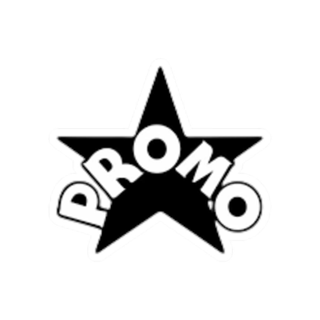 Promo Star Sticker — Black Kiss-Cut Vinyl Sticker for Skateboards & Laptops