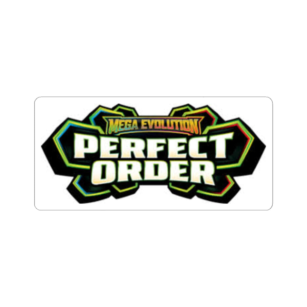 Perfect Order Kiss-Cut Sticker — Bold Retro Logo Decal for Skateboards & Laptops