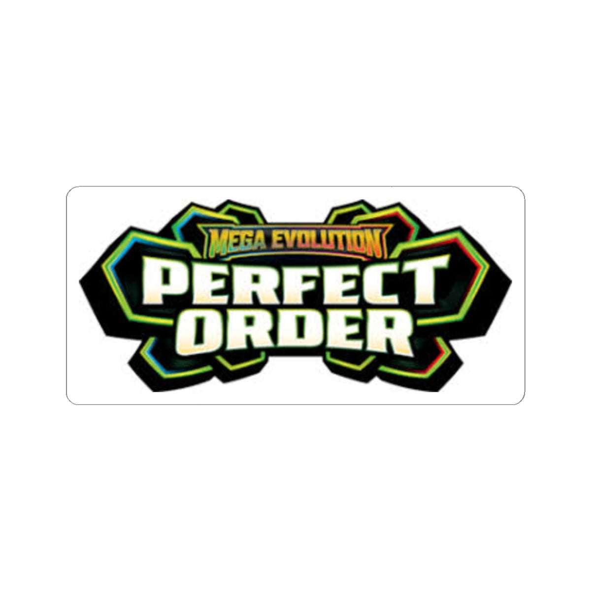 Perfect Order Kiss-Cut Sticker — Bold Retro Logo Decal for Skateboards & Laptops