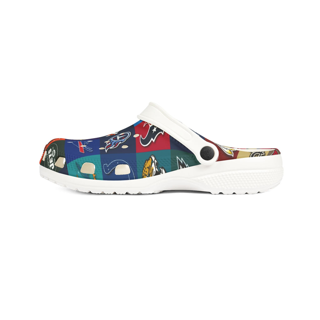 NFL Logos Themed EVA Foam Rubber Shoes for Healthcare Professionals