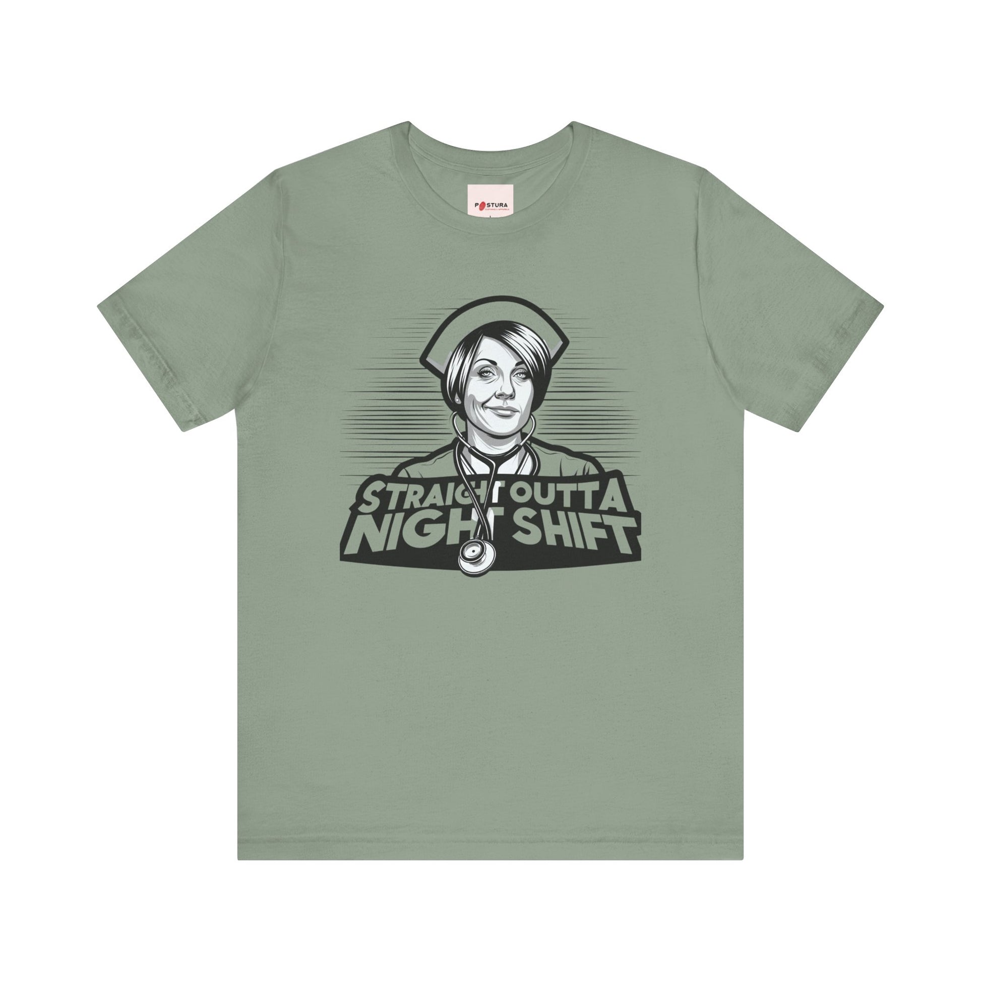 Nurse Appreciation Tee Design - 'Straight Outta Night Shift' T-Shirt