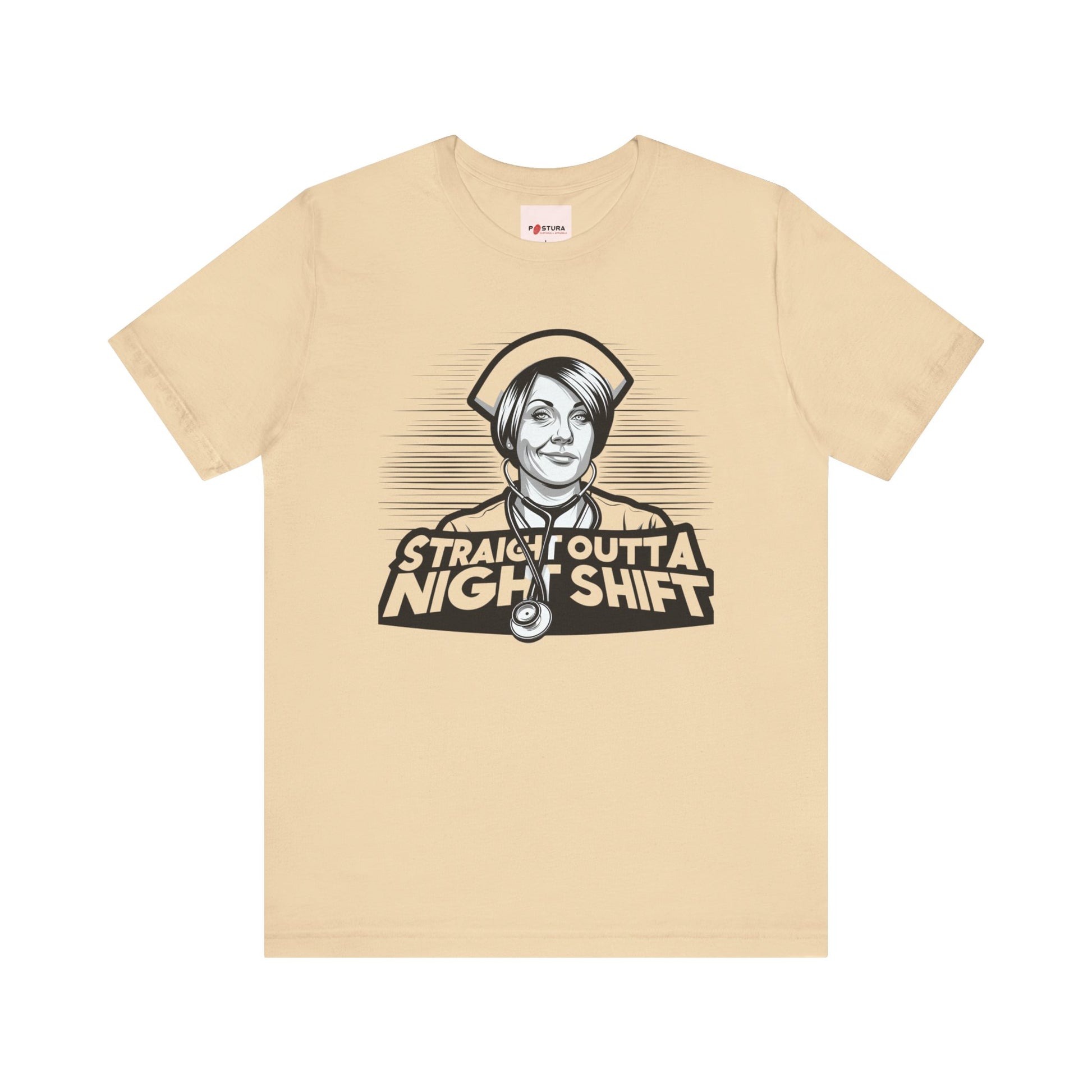 Nurse Appreciation Tee Design - 'Straight Outta Night Shift' T-Shirt