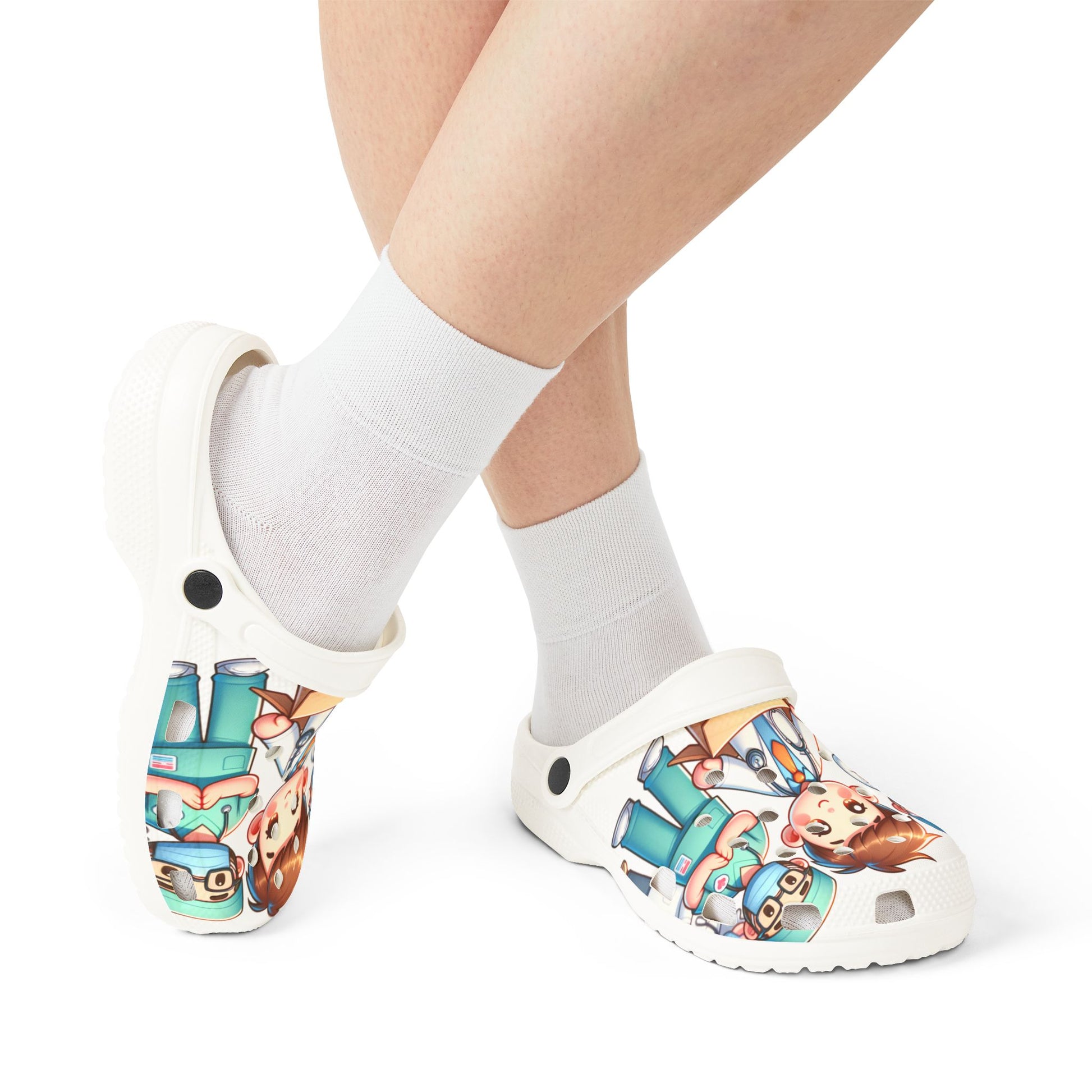 Cute Nurse-Themed EVA Foam Rubber Shoes for Healthcare Professionals