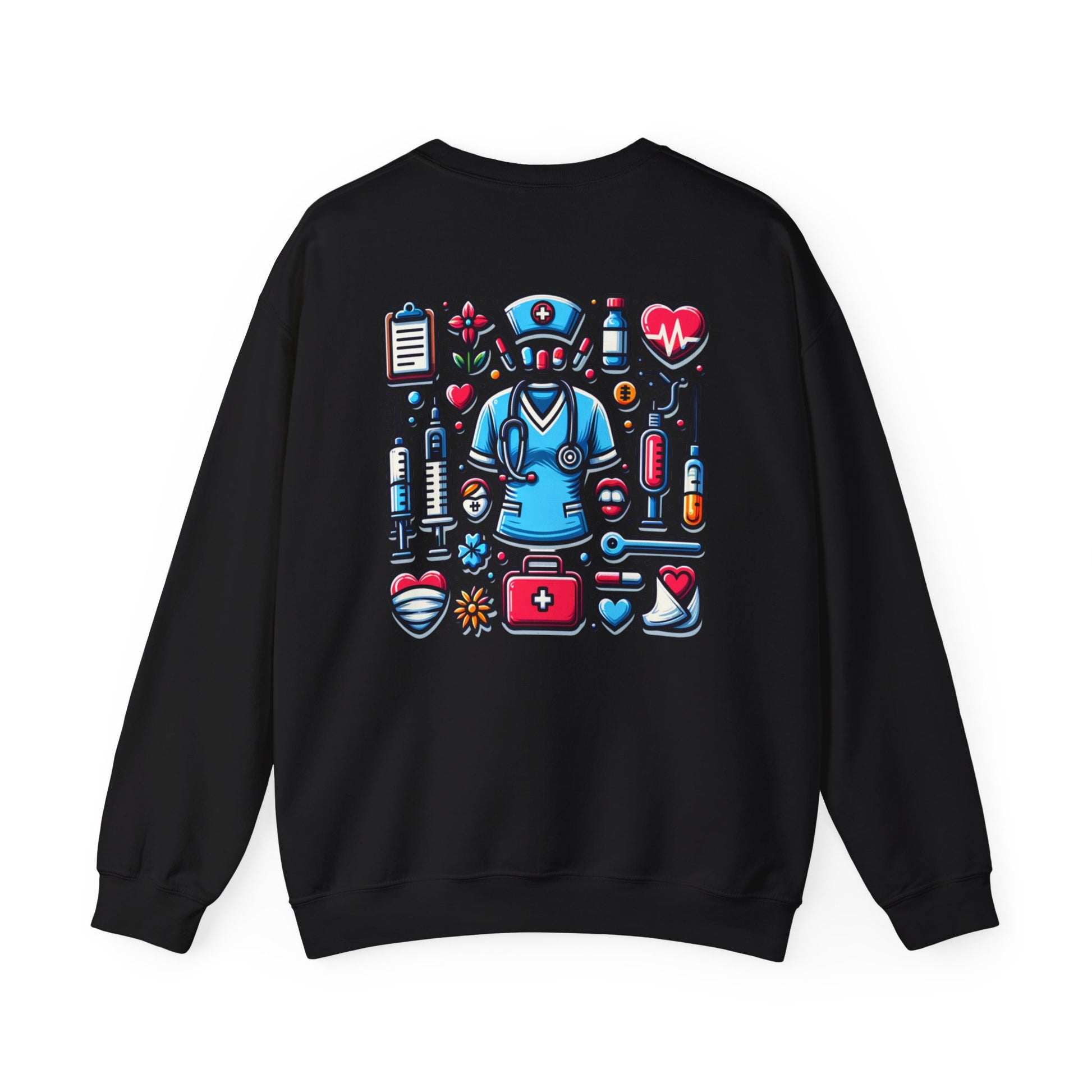 Nurse Life Sweatshirt Design - Living the Nurse Life Crewneck for Healthcare Workers
