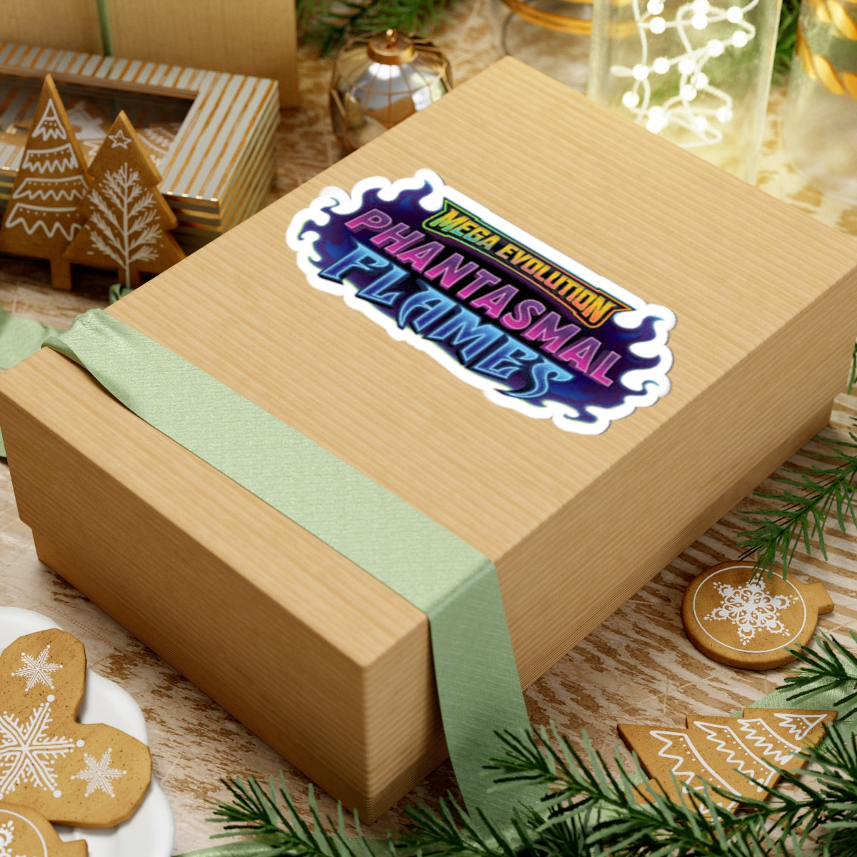 Phantasmal Flames Kiss-Cut Sticker — Mega Evolution Gaming Logo Decal