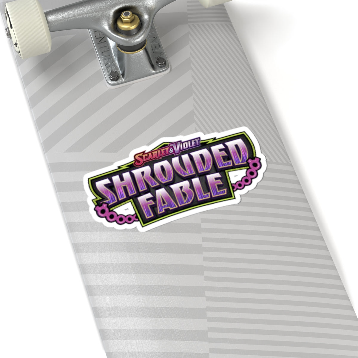 Shrouded Fable Kiss-Cut Sticker — Retro Purple Logo Decal for Skateboards & Laptops