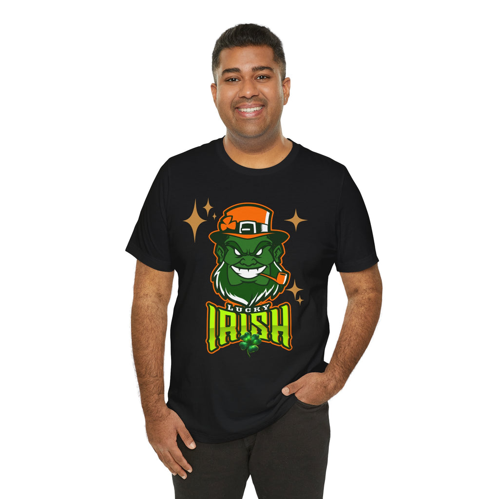 Saint Patrick's Day Lucky Tee - Green Leprechaun Design