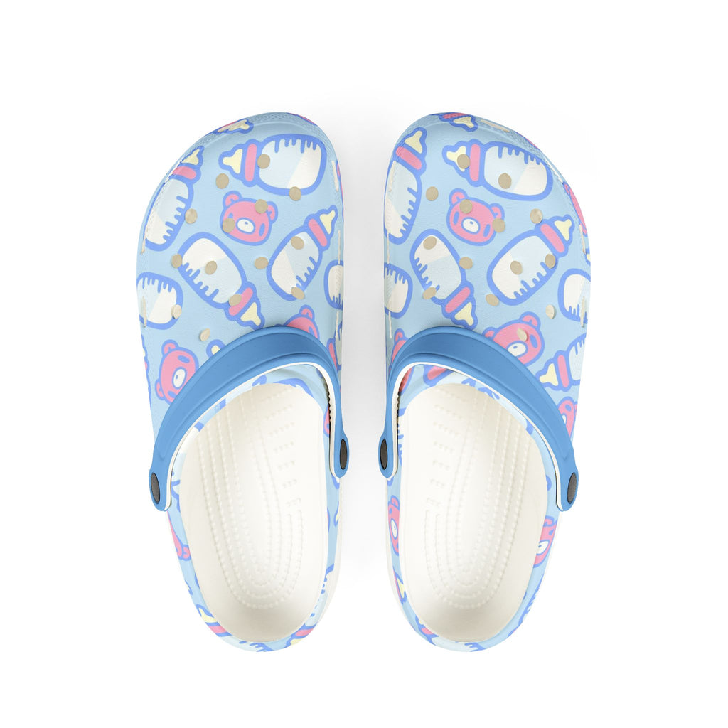 Fun Baby Bottle Themed EVA Foam Rubber Shoes with Ice Cream and Bear Design