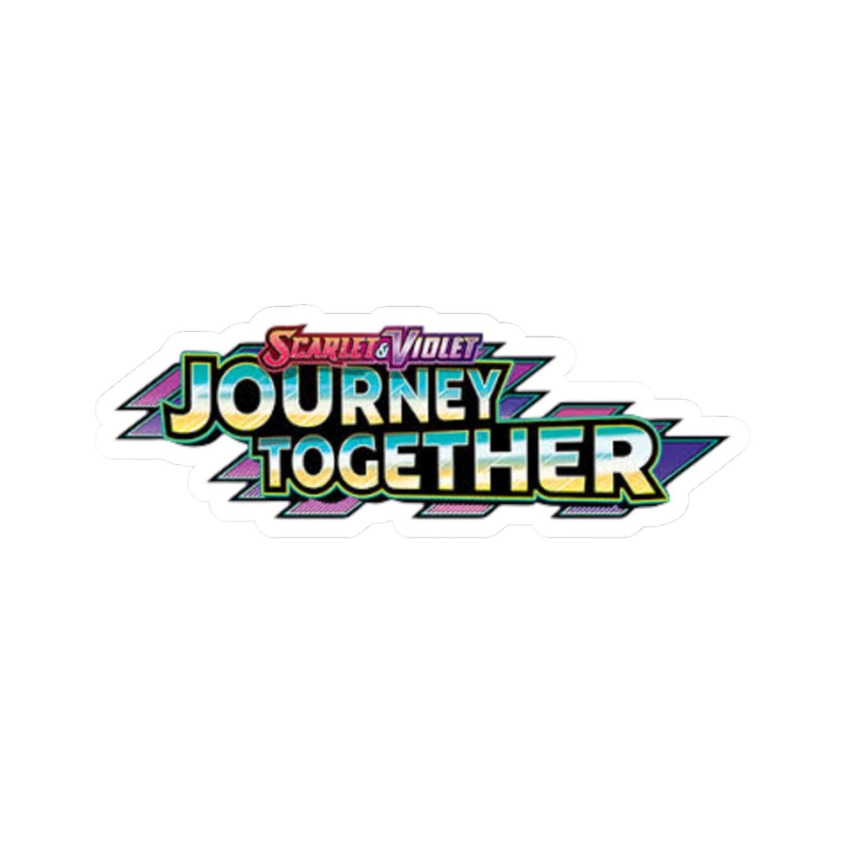 Journey Together Kiss-Cut Sticker — Retro Rainbow Logo Decal