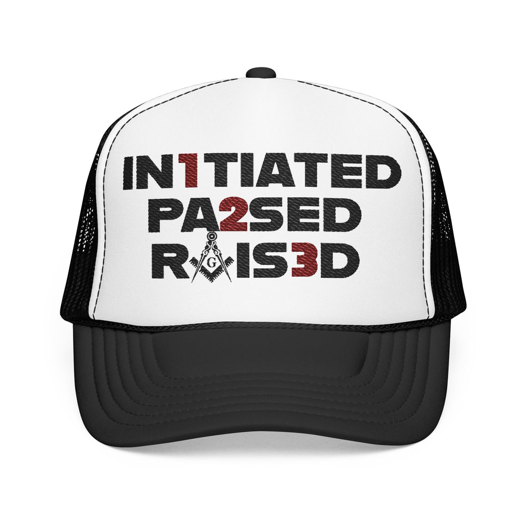 Trucker Hat — "Initiated Pa2sed Rais3d" Masonry Vintage Mesh Cap