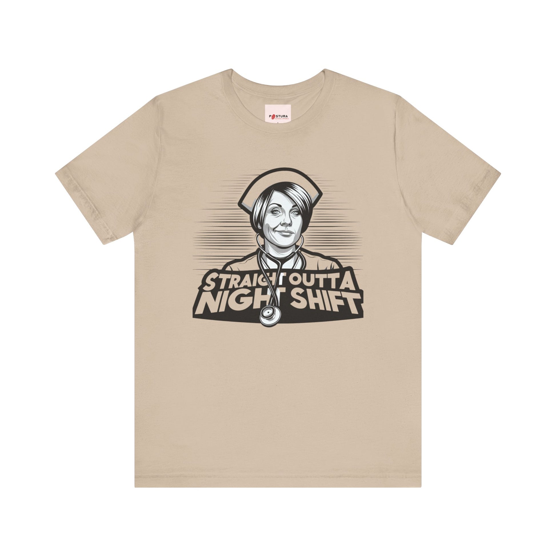 Nurse Appreciation Tee Design - 'Straight Outta Night Shift' T-Shirt